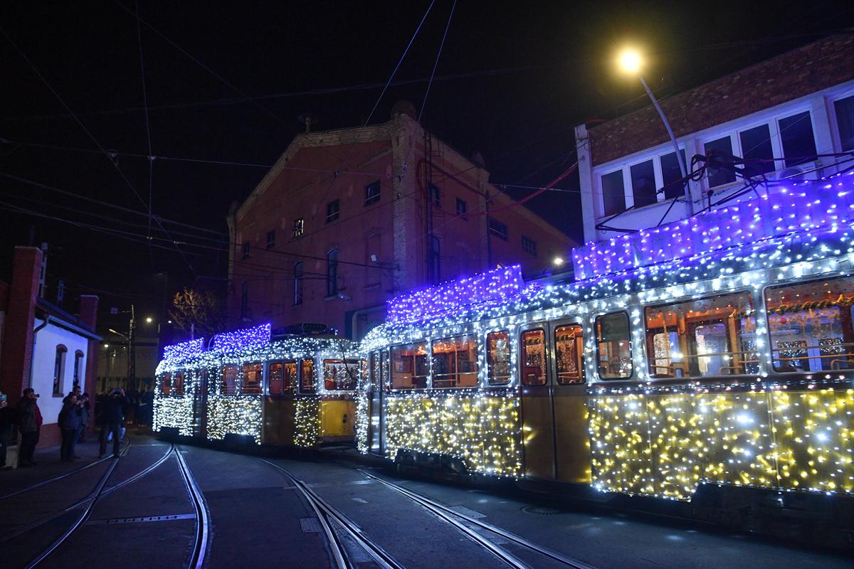 Budapest's festive light fleet kicks off the festive season