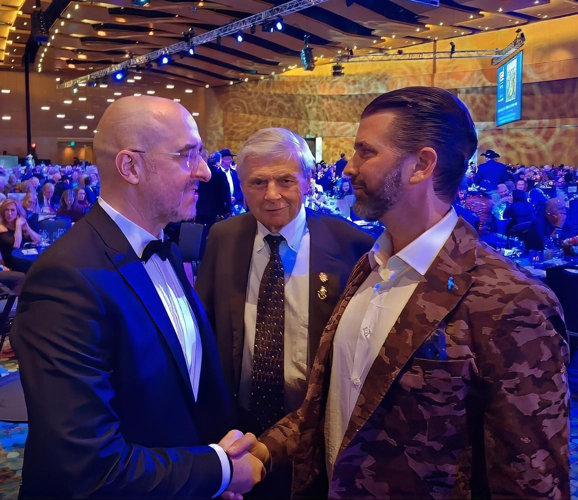 Zoltán Kovács and Donald Trump Jr award