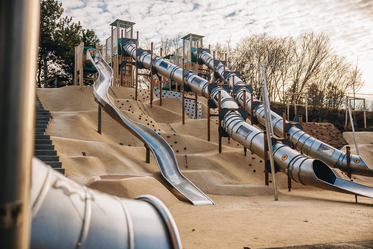 One of Budapest’s largest slide Playgrounds gets a complete makeover