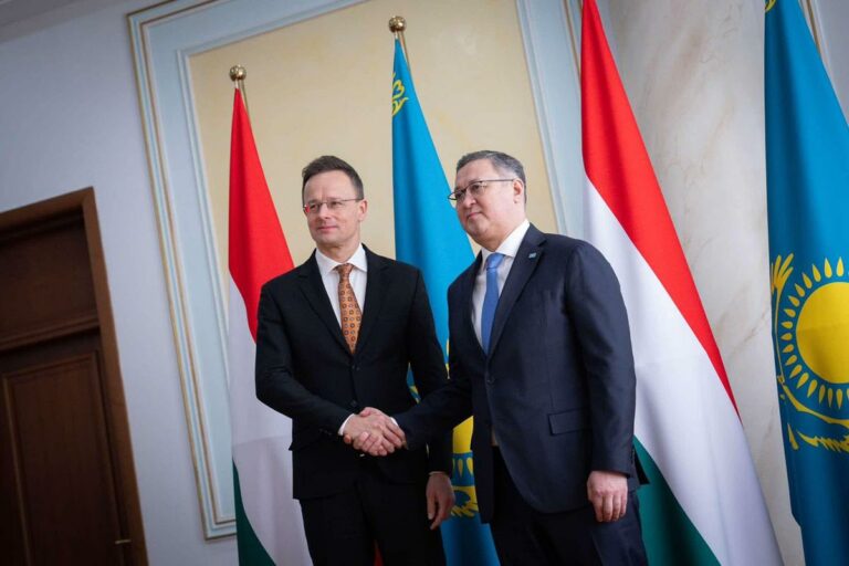 Foreign Minister Péter Szijjártó meets with Kazakh Foreign Minister Murat Nurtleu in Astana, Kazakhstan