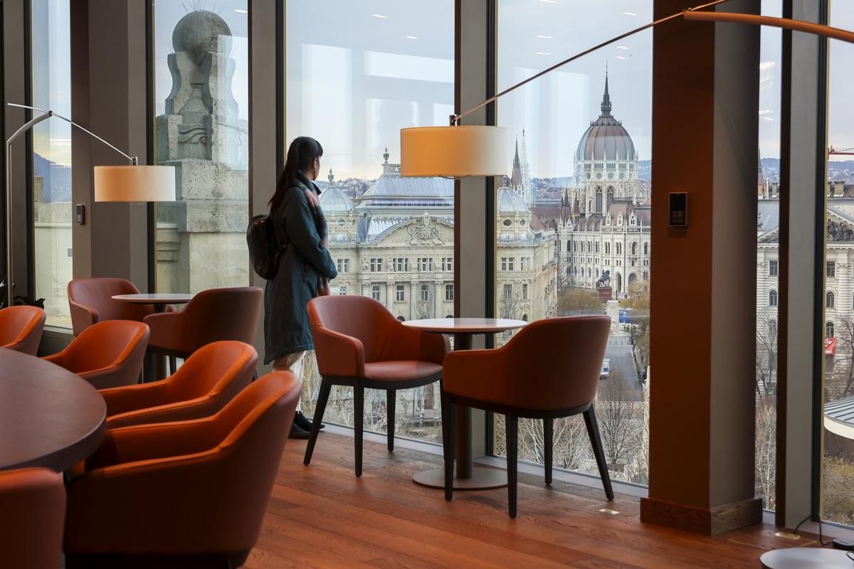 Budapest, 17 February 2025.The renewed headquarters of the National Bank of Hungary (MNB) in Szabadság Square on the day of the press tour of the building, 17 February 2025. MTIRobert Hegedüs