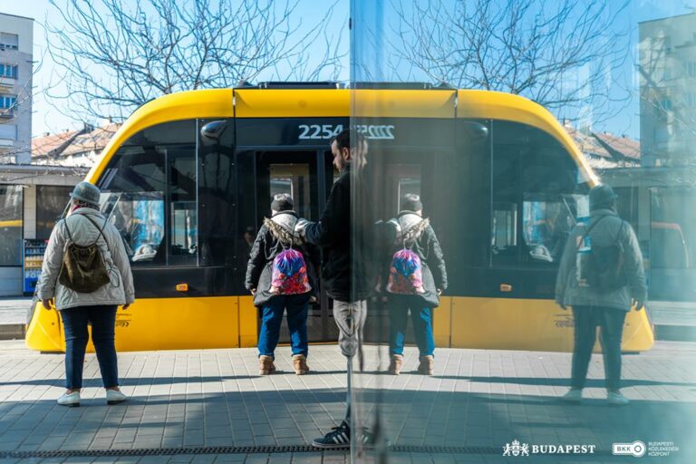 Brand new trams in Budapest