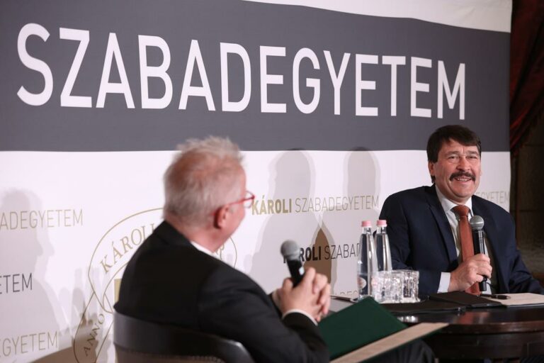 Former President János Áder at Károli University