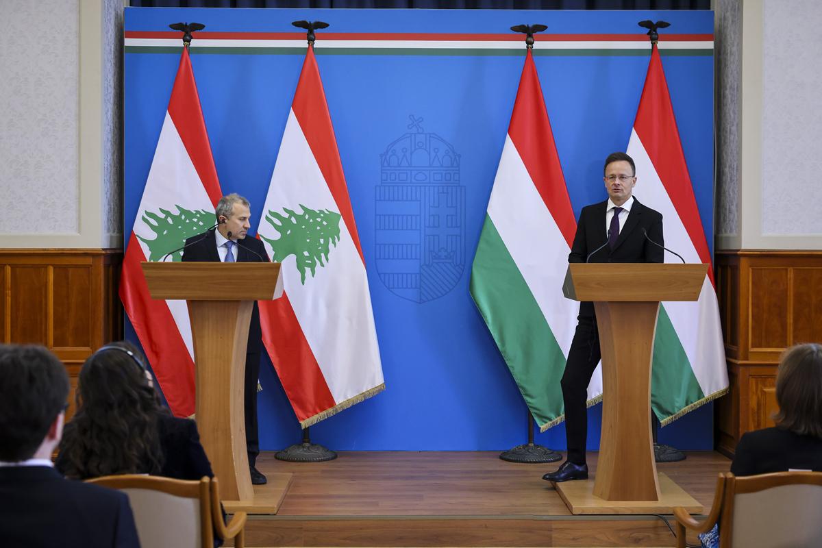 Gebran Bassil, head of Lebanon's Christian Free Patriotic Movement Hungary budapest szijjártó