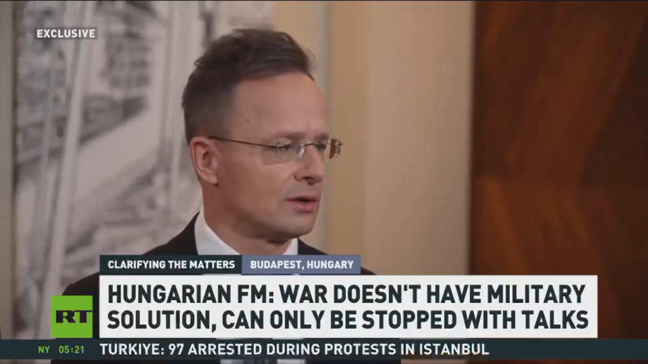 Szijjártó interview with Russian RT