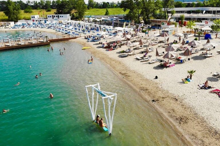 Lupa beach Budapest's sandy seashore