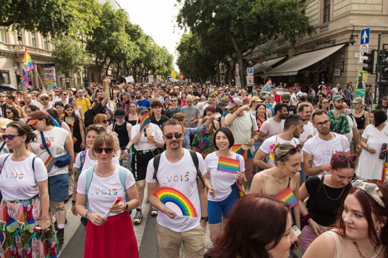 Budapest Pride parade 2023 LGBTQ+ rights Hungary Mayor counter-demonstration