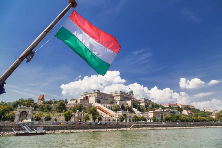 hungary flag hungarian buda castle budapest