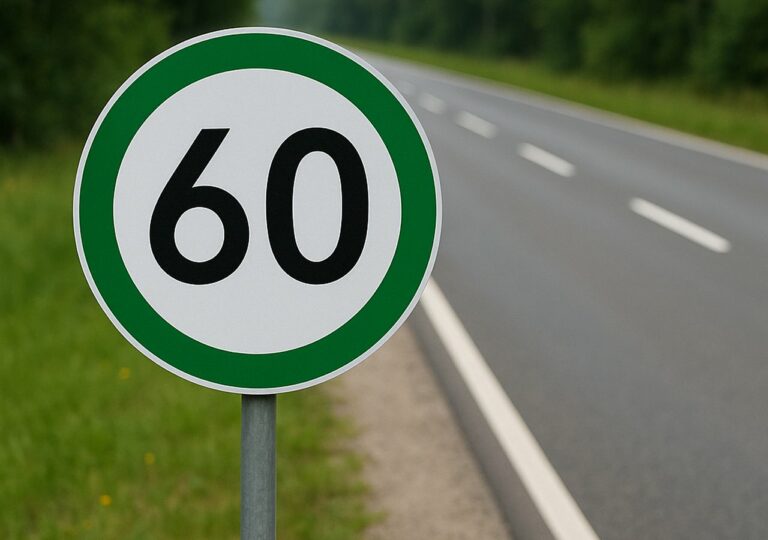 new traffic sign Europe green